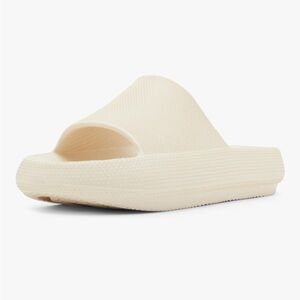 Madden Girl Cream Slide Sandals